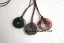 Mix Agate Donut on Leather cord